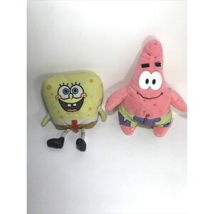 1SpongeBob SquarePants & Patrick Star Plush Toy Lot Nickelodeon 2002 Nanco